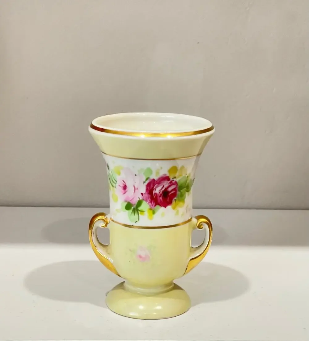 Vintage Mid Century Mini Vase Hand Painted